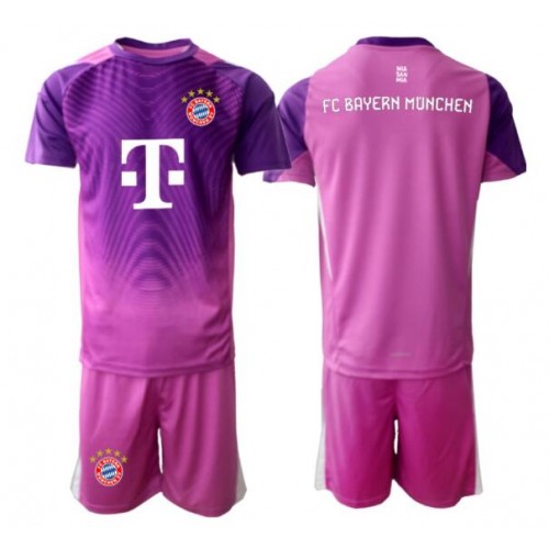 Stroje piłkarskie Bayern Munich Bramkarskie Koszulka Trzeciej dla dzieci 2025-26 Krótki Rękaw (+ szorty)